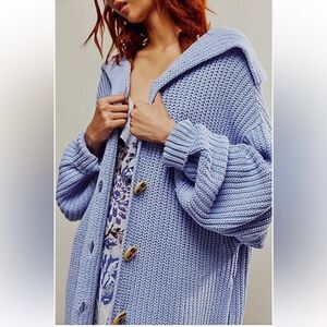 Free People Womens Swim too Deep Cardi Lavender Cardigan Size XS